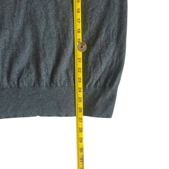 Banana Republic Men’s Cashmere Cotton Half Zip Sweater Gray Size Large - Picture 7 of 8